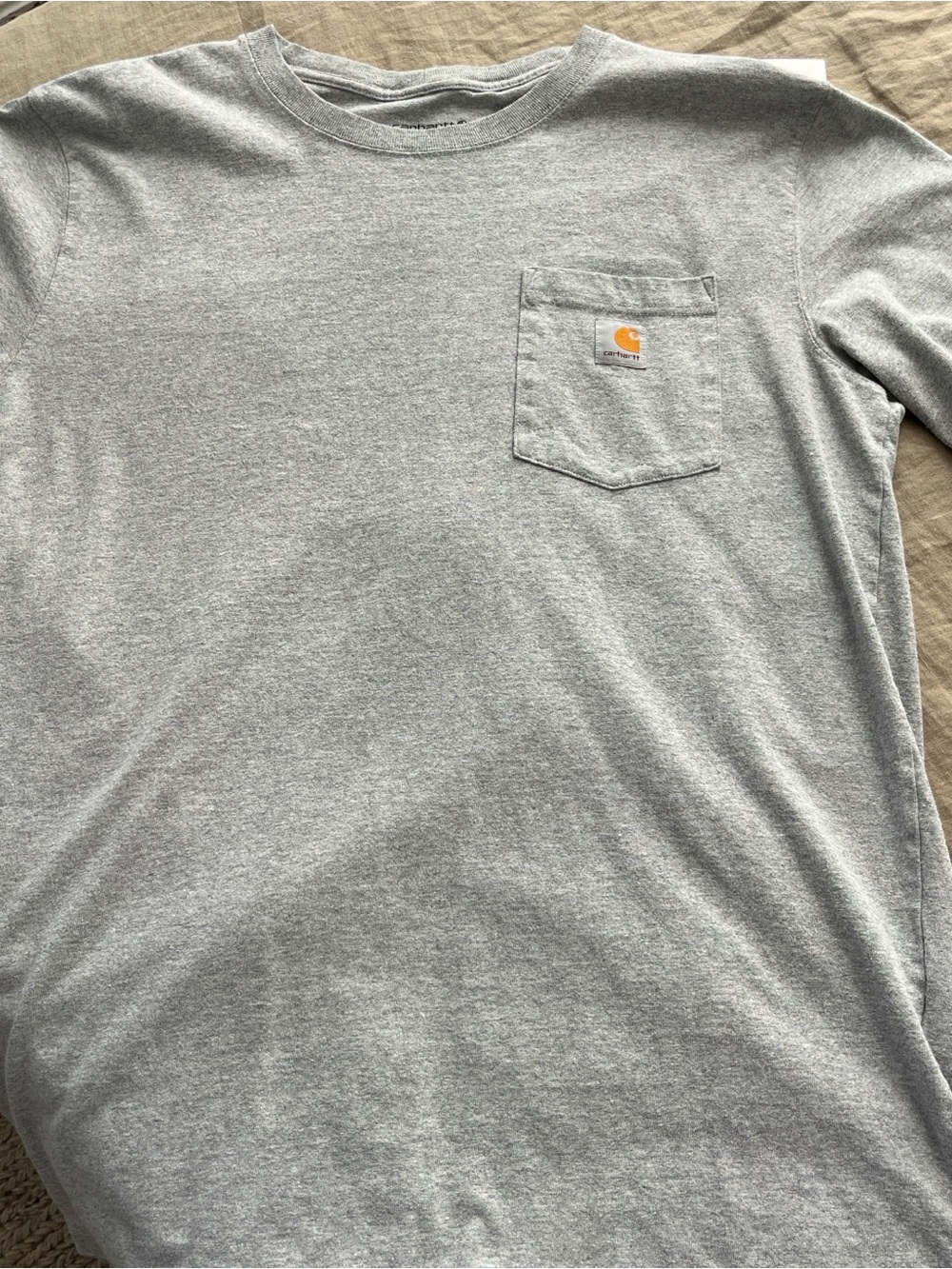 Carhartt Men’s Heather Gray Short-Sleeve Pocket Tee